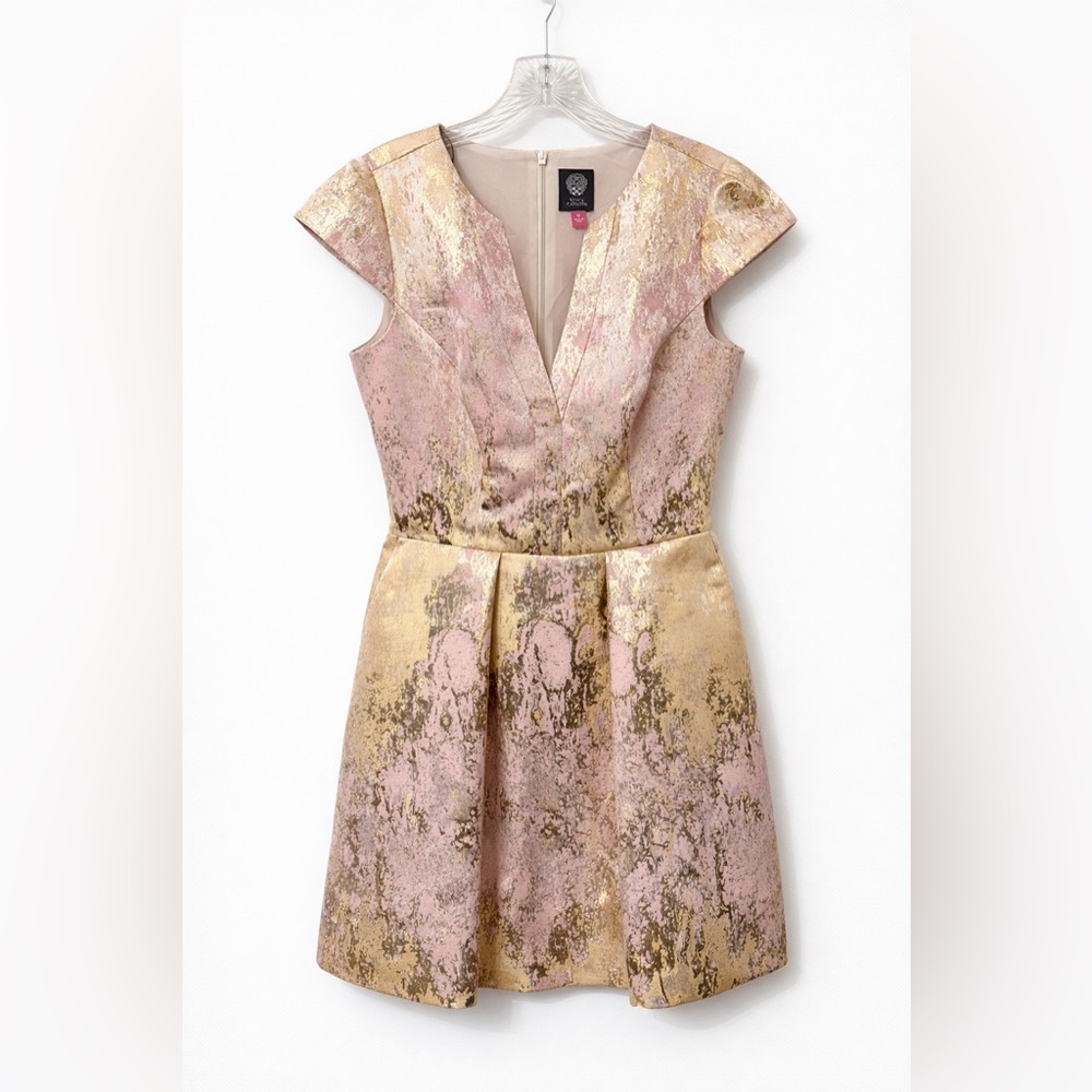 Vince Camuto Pink and Gold Mini Dress - Picture 2 of 3